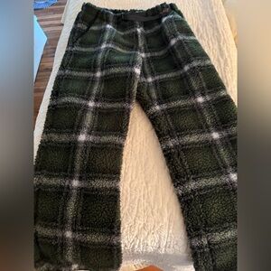 Gramicci Green Plaid Fleece Pants